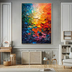DATH AGUS SAOL：Colorful Abstract Textured Painting Canvas