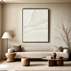 CASCADES: White Wabi Sabi Textured Wall Art