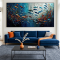 UNDER THE WATER: Colorful Fish Abstract Wall Art