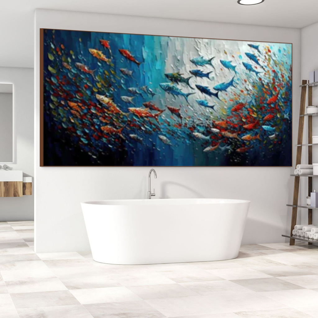UNDER THE WATER: Colorful Fish Abstract Wall Art