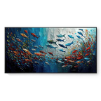 UNDER THE WATER: Colorful Fish Abstract Wall Art