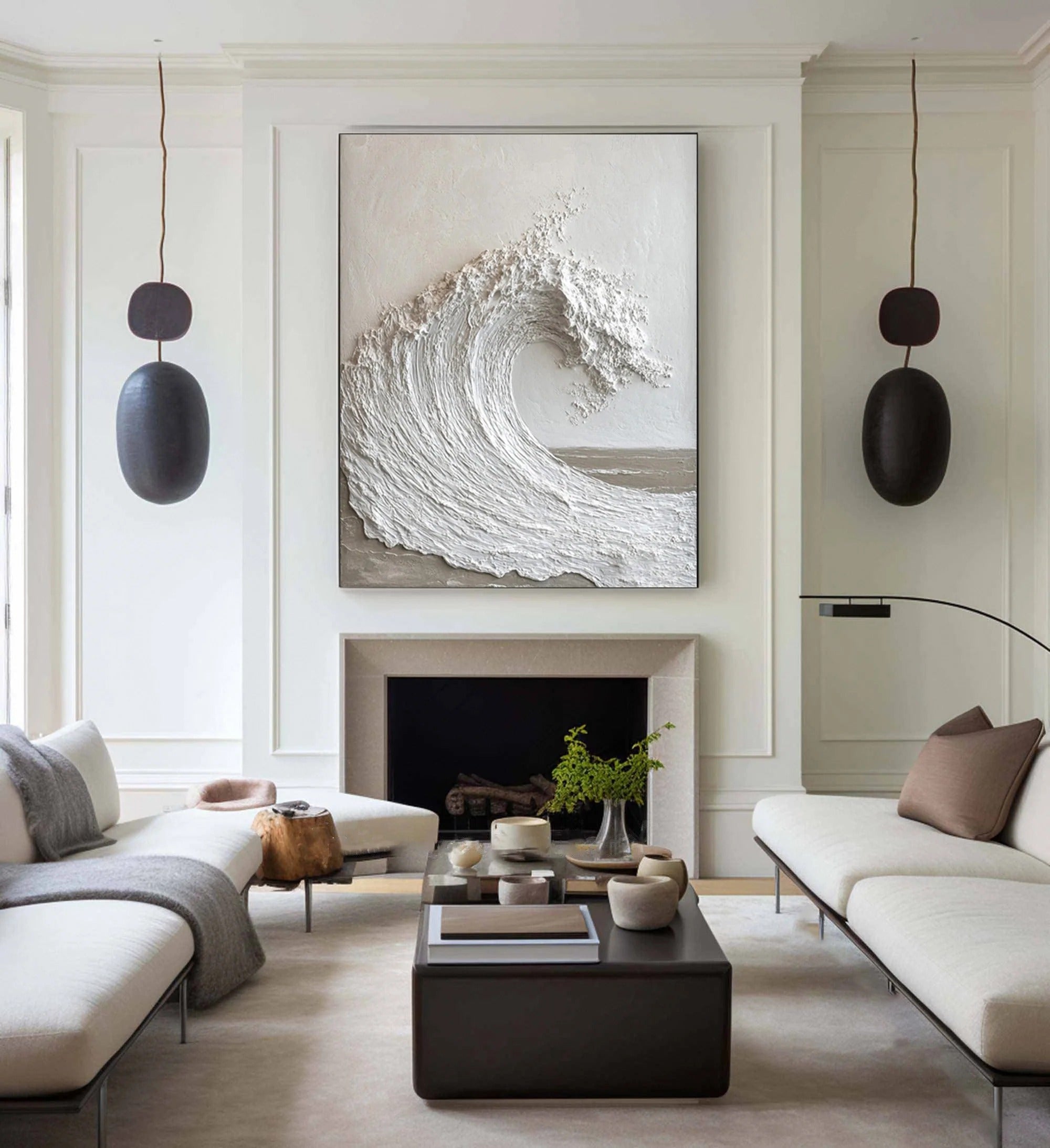 SURGE: Textured Ocean Wave Wall Art