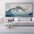 WAVES ARE COMING: 3D Handmade Textured Ocean Wave Wall Art