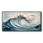 WAVES ARE COMING: 3D Handmade Textured Ocean Wave Wall Art