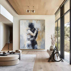 UNSPOKEN GRAVITY: Abstract Couple Wall Art Canvas