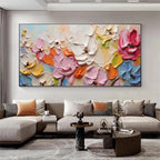 SPRING BOUQUET: Colorful Floral Wall Art Canvas
