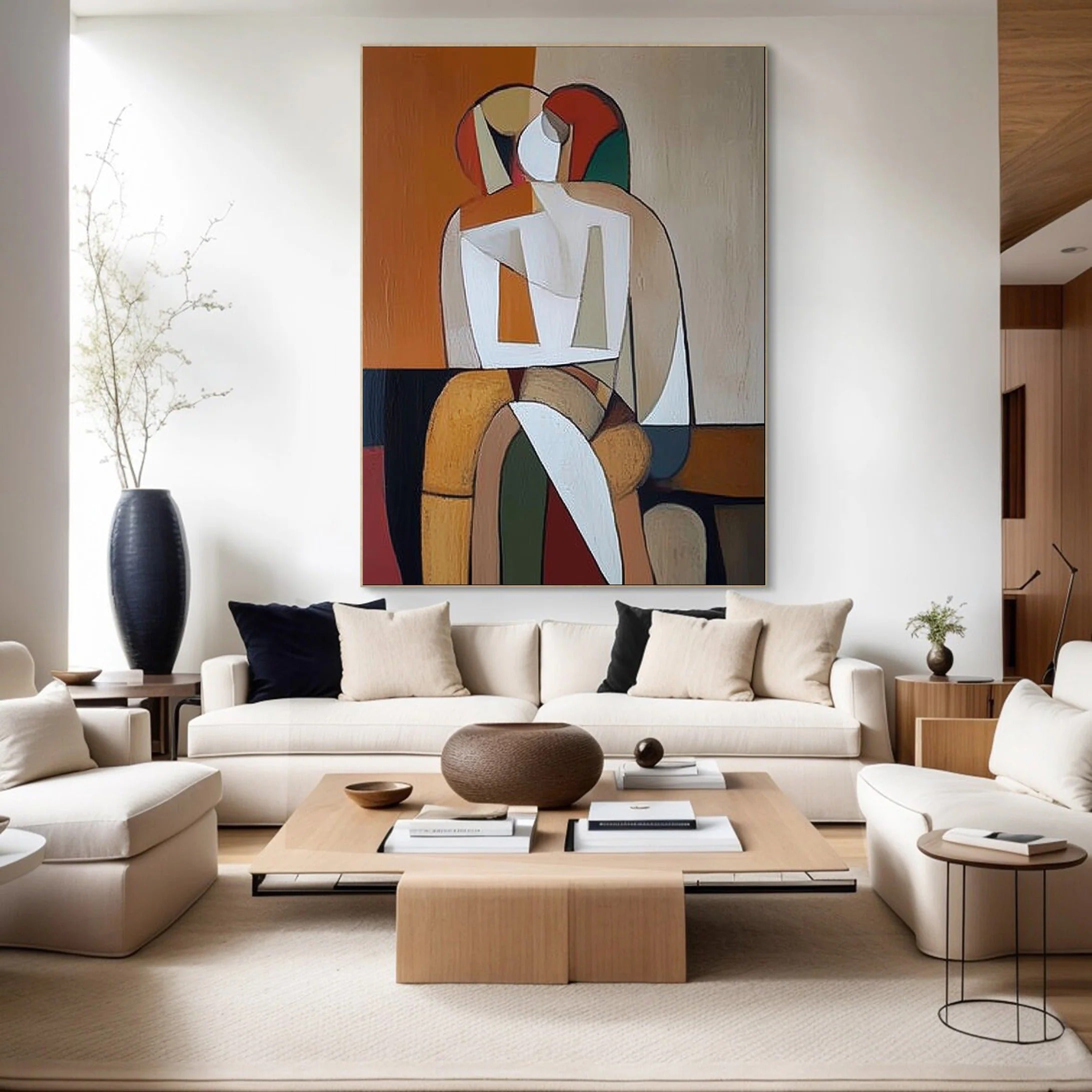 FIGURES: Abstract Couple Wall Art Canvas