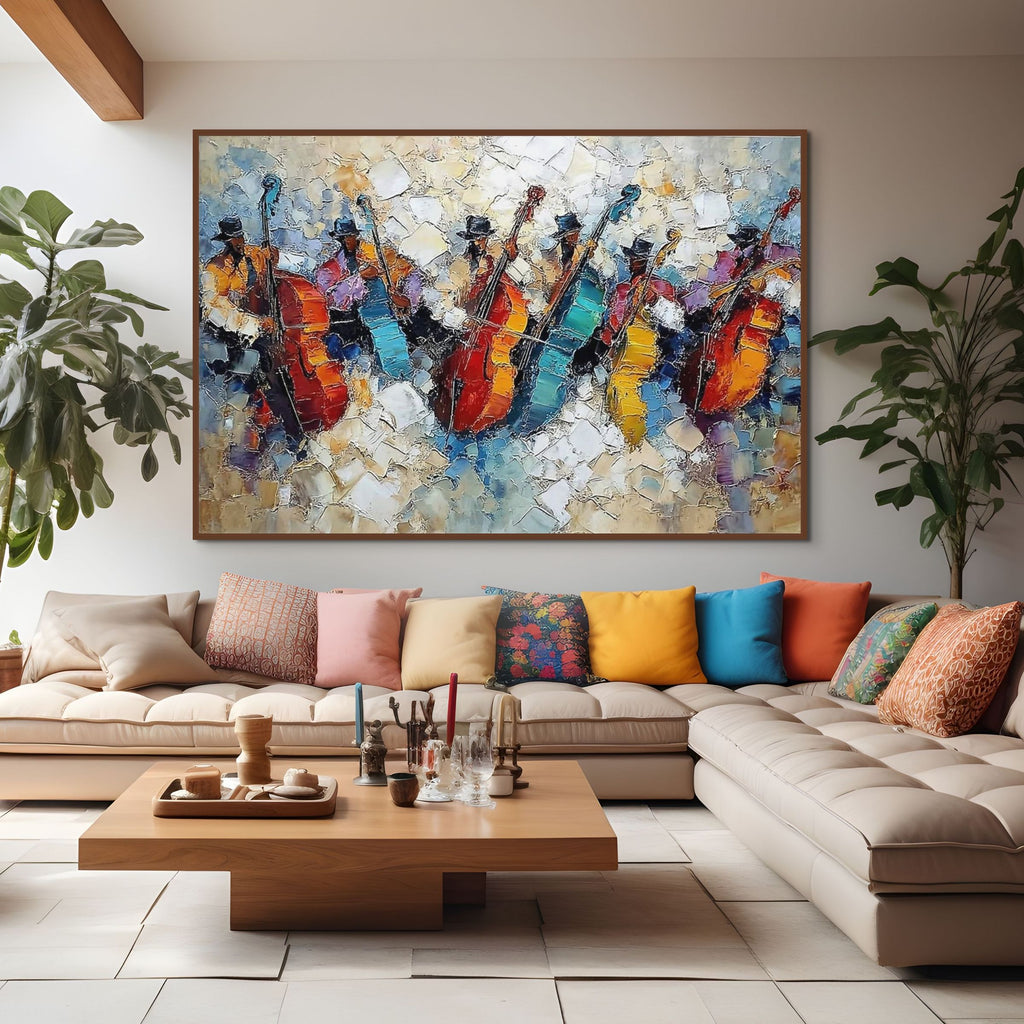 JAZZMEN'S JAM:  Texture Wall Art of a Jazz Band