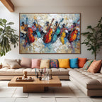 JAZZMEN'S JAM:  Texture Wall Art of a Jazz Band