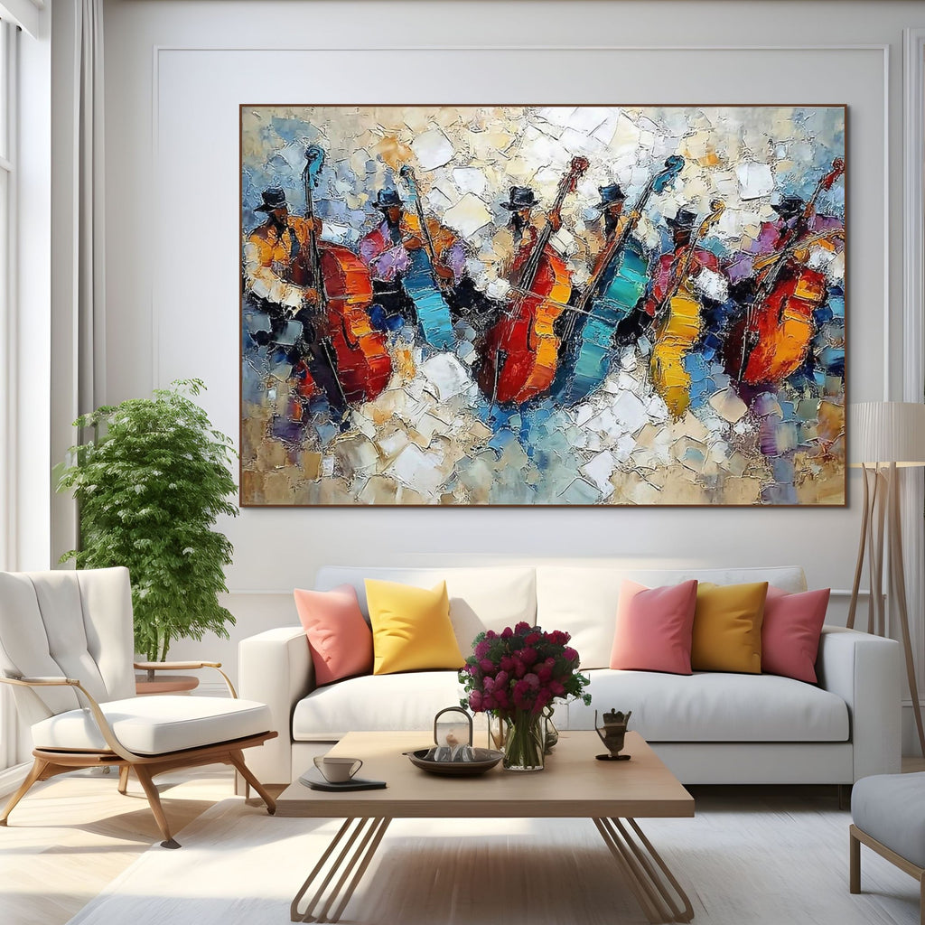JAZZMEN'S JAM:  Texture Wall Art of a Jazz Band