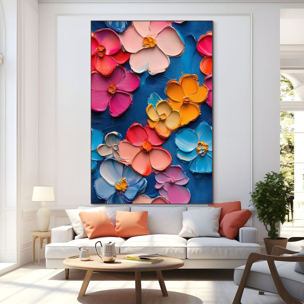 JEWEL GARDEN: Rich Impasto Flower Garden Oil Painting