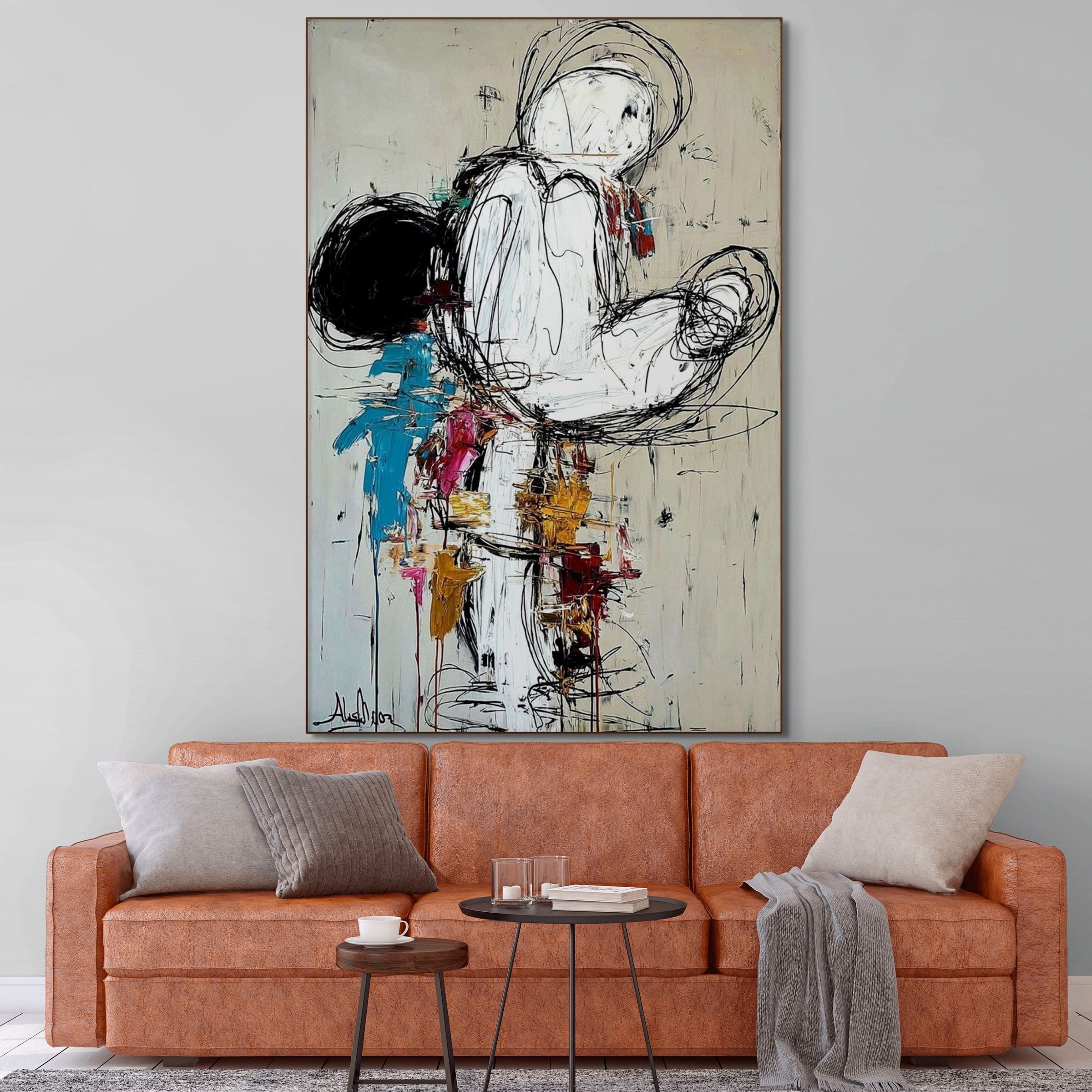 KINETIC FORM: Expressive Abstract Figure Art Wild Lines Bold Color Burst