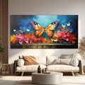 MONARCH'S REPOSE:Orange Purple Butterfly Oil Painting