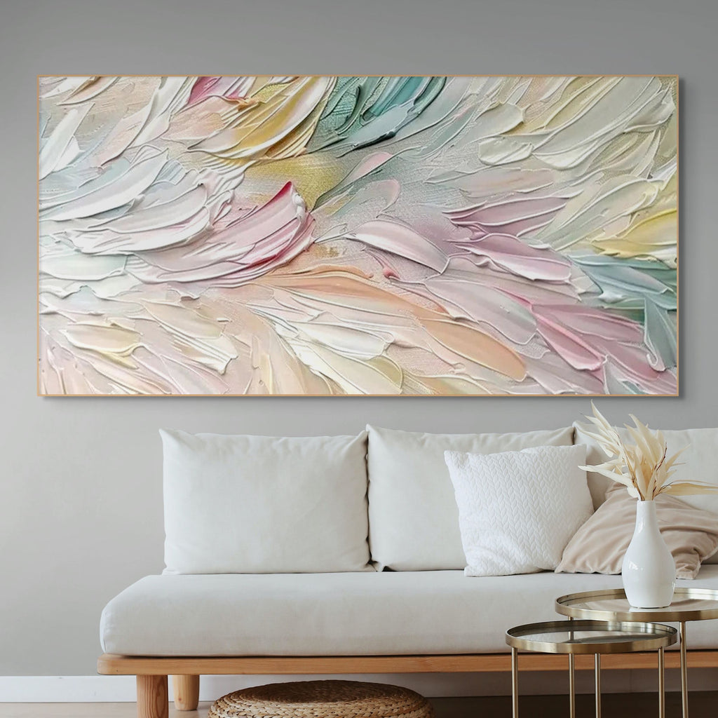 PASTEL DREAM: Soft Blended Hues Impasto Canvas