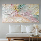 PASTEL DREAM: Soft Blended Hues Impasto Canvas