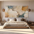 PETAL WHISPERS: Wabi Sabi Textured Floral Painting in Neutral Beige Tones