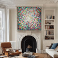 RADIANT BLOOM: Multicolor Radiant Impasto Canvas