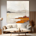 SERENE WATERS: Wabi Sabi Landscape Oil Painting