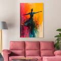 SOULFLIGHT: Bold Dancer Wall Art Impasto Canvas