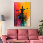 SOULFLIGHT: Bold Dancer Wall Art Impasto Canvas