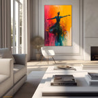 SOULFLIGHT: Bold Dancer Wall Art Impasto Canvas