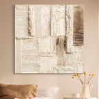 STRATA: Wabi Sabi Textured Abstract Painting in Neutral Beige Layers