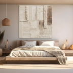 STRATA: Wabi Sabi Textured Abstract Painting in Neutral Beige Layers
