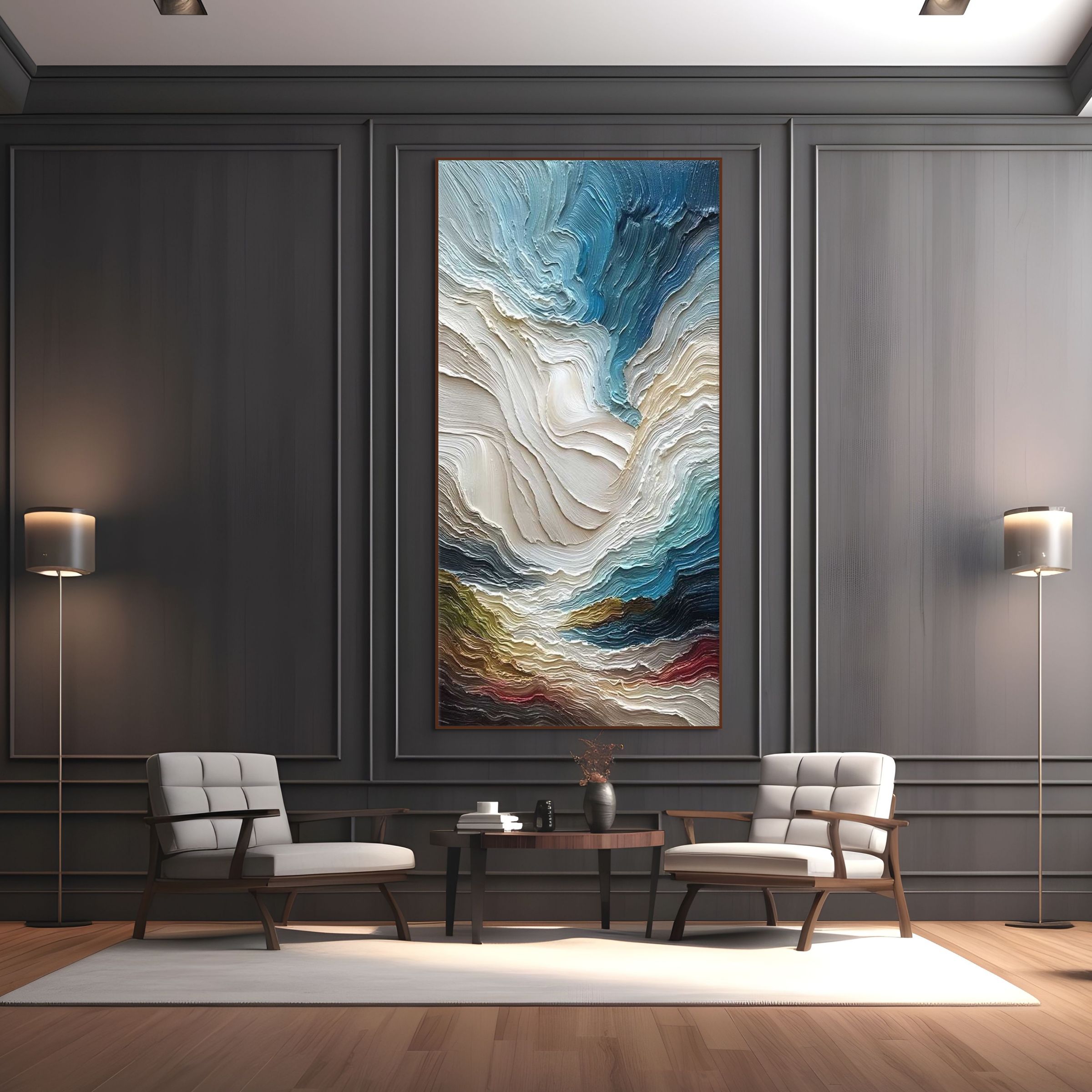 STRATUM: Impasto Journey Through Geological Time Canvas