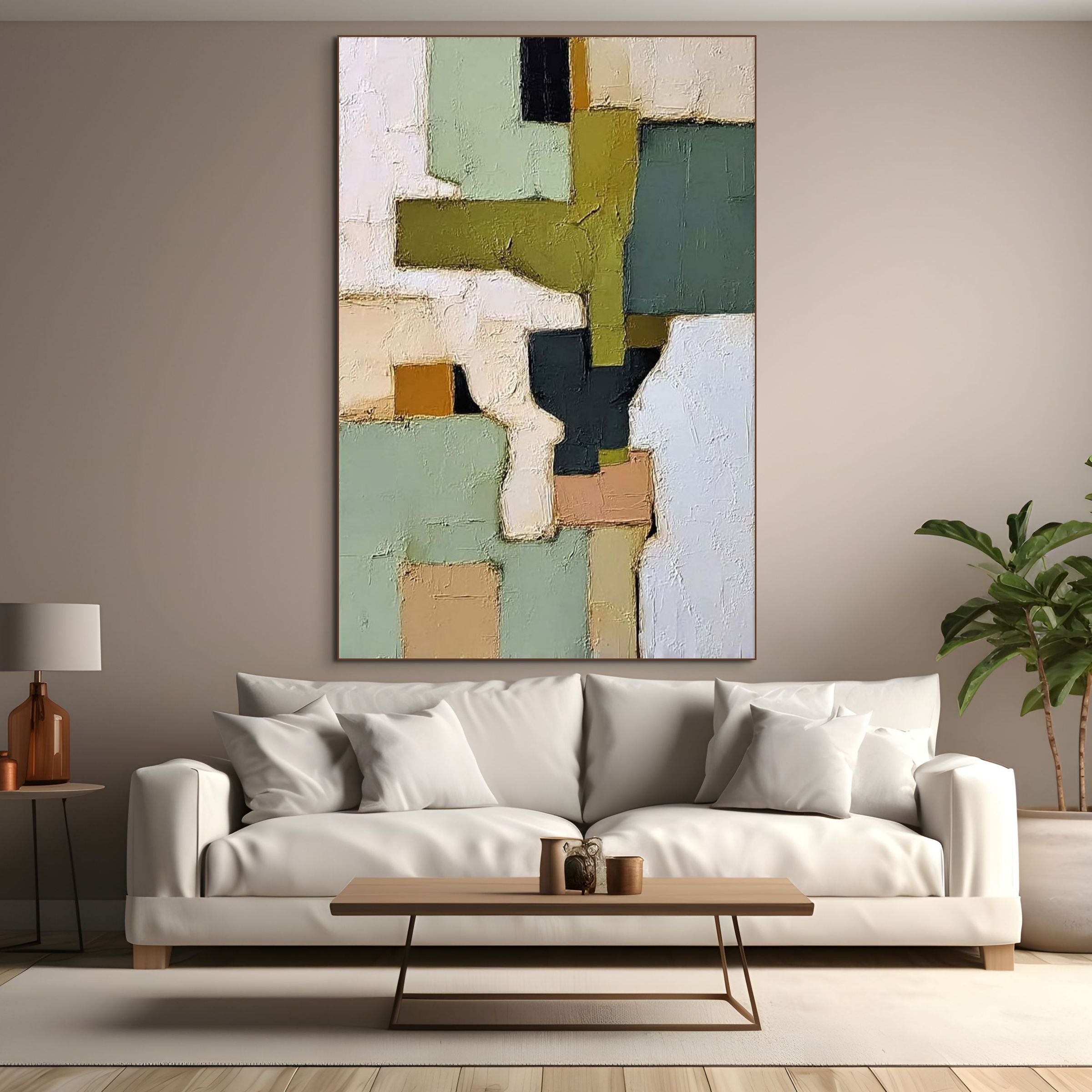 TERRA FIRMA: Wabi Sabi Abstract Landscape with Earthy Tones