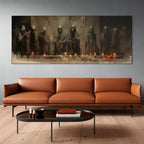 THE LAST SUPPER: Gothic Skeleton Wall Art Dark Macabre Canvas