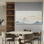TRANQUIL PEAKS: Textured Serene Mountain Canvas