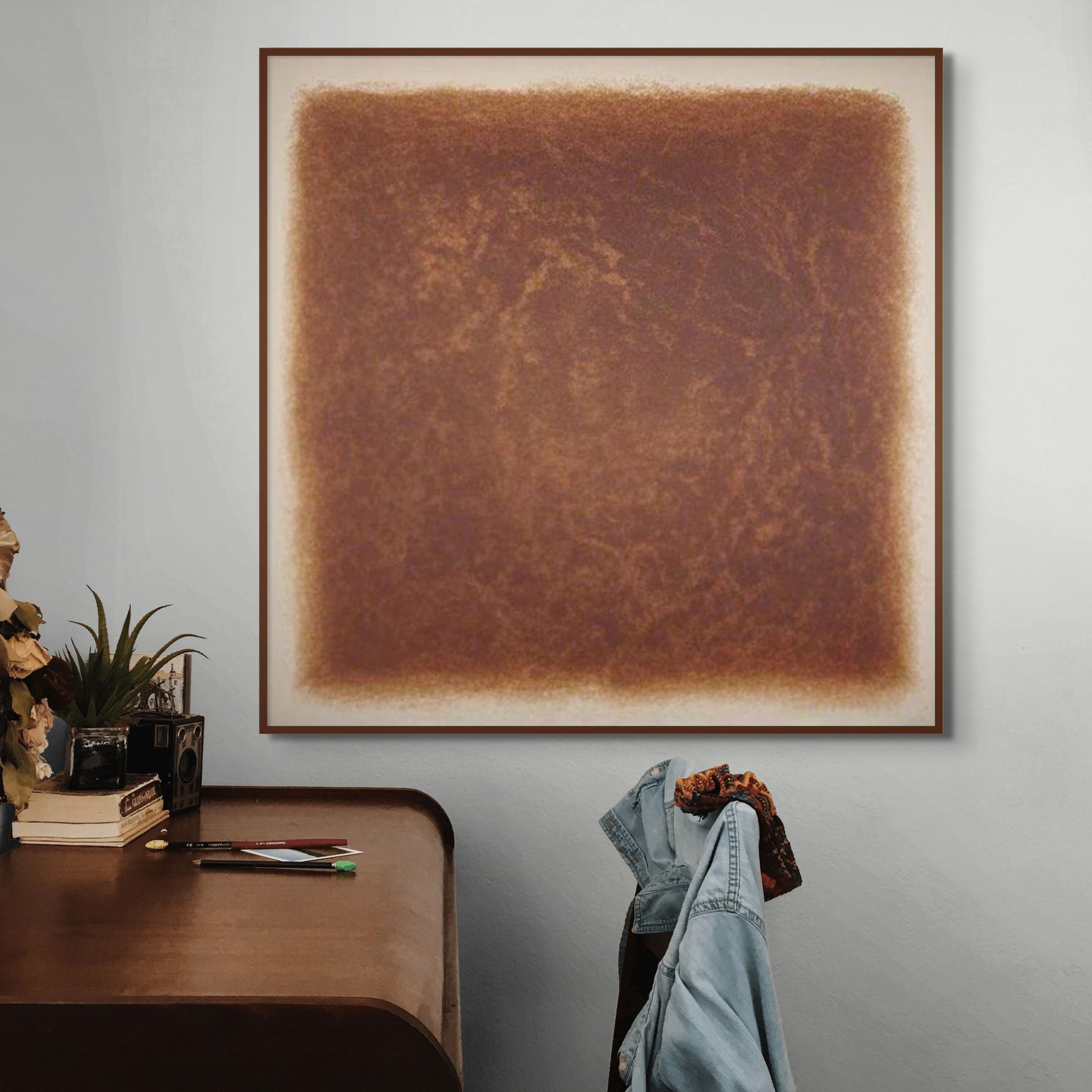 UMBRA:Textured Minimalist Earthy Brown Canvas