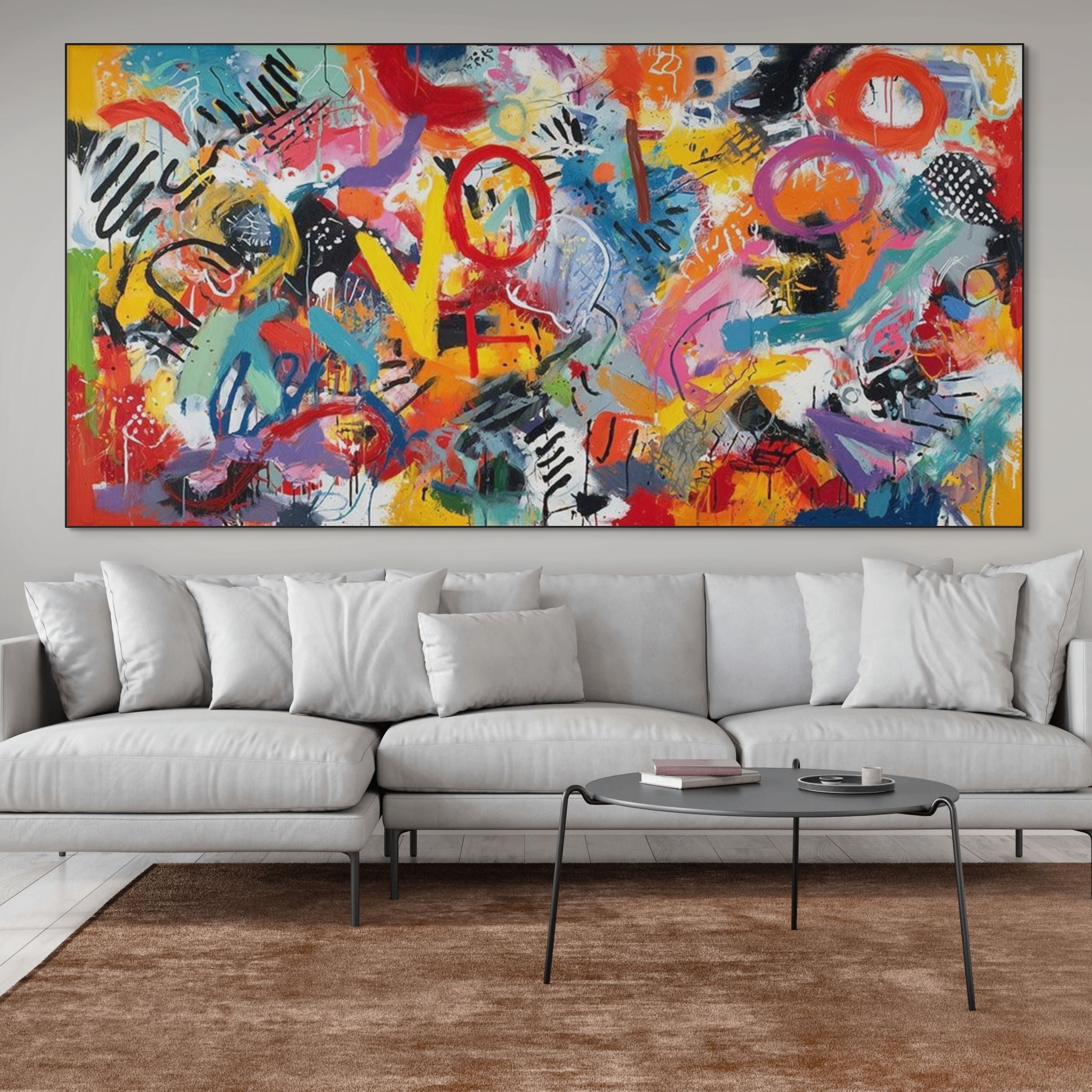 URBAN PULSE: Abstract Graffiti Energy Canvas