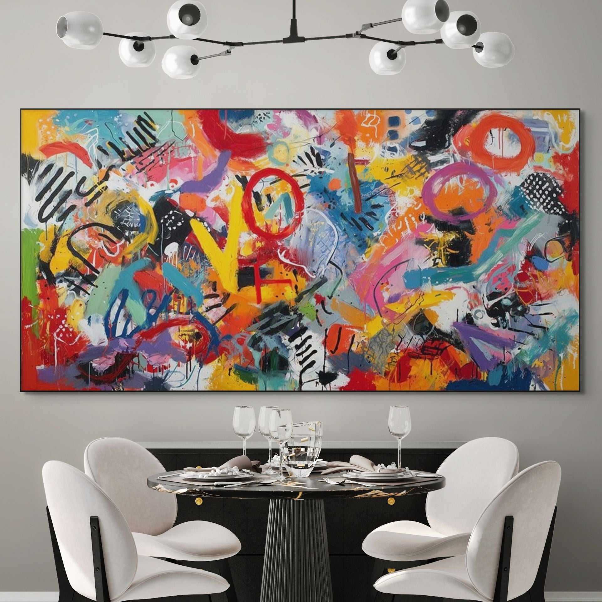 URBAN PULSE: Abstract Graffiti Energy Canvas
