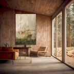 WABI SABI TERRAIN: Minimalist Abstract Landscape Painting with Textured Calm Tones