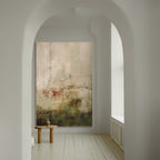 WABI SABI TERRAIN: Minimalist Abstract Landscape Painting with Textured Calm Tones