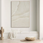 CASCADES: White Wabi Sabi Textured Wall Art