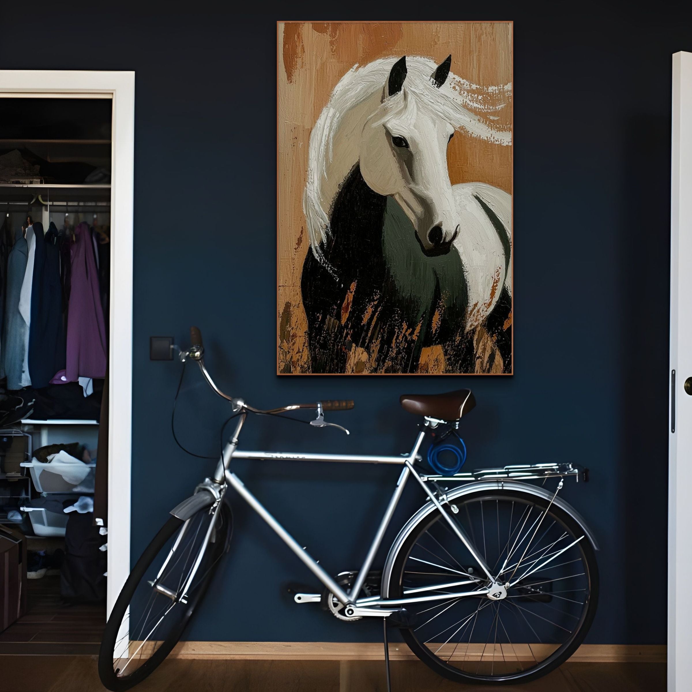 WINDWHISPER: Horse Wall Art Rustic Animal Canvas