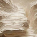 Javier Ramirez 'White Sand Dunes' abstract wall art, textured off-white layers, vertical, modern decor