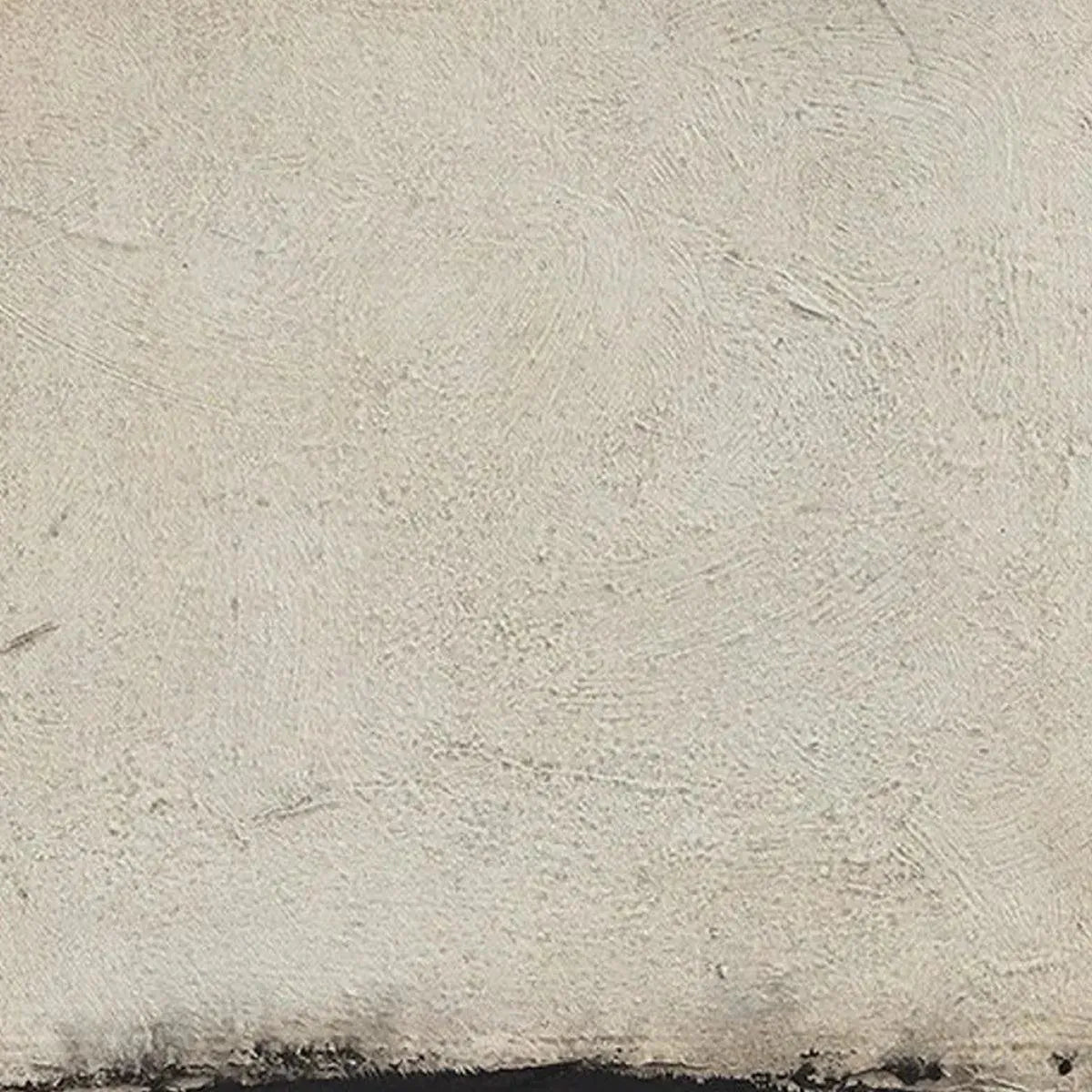Javier Ramirez minimalist black and white landscape painting, textured abstract art. Vertical wall art for modern decor.